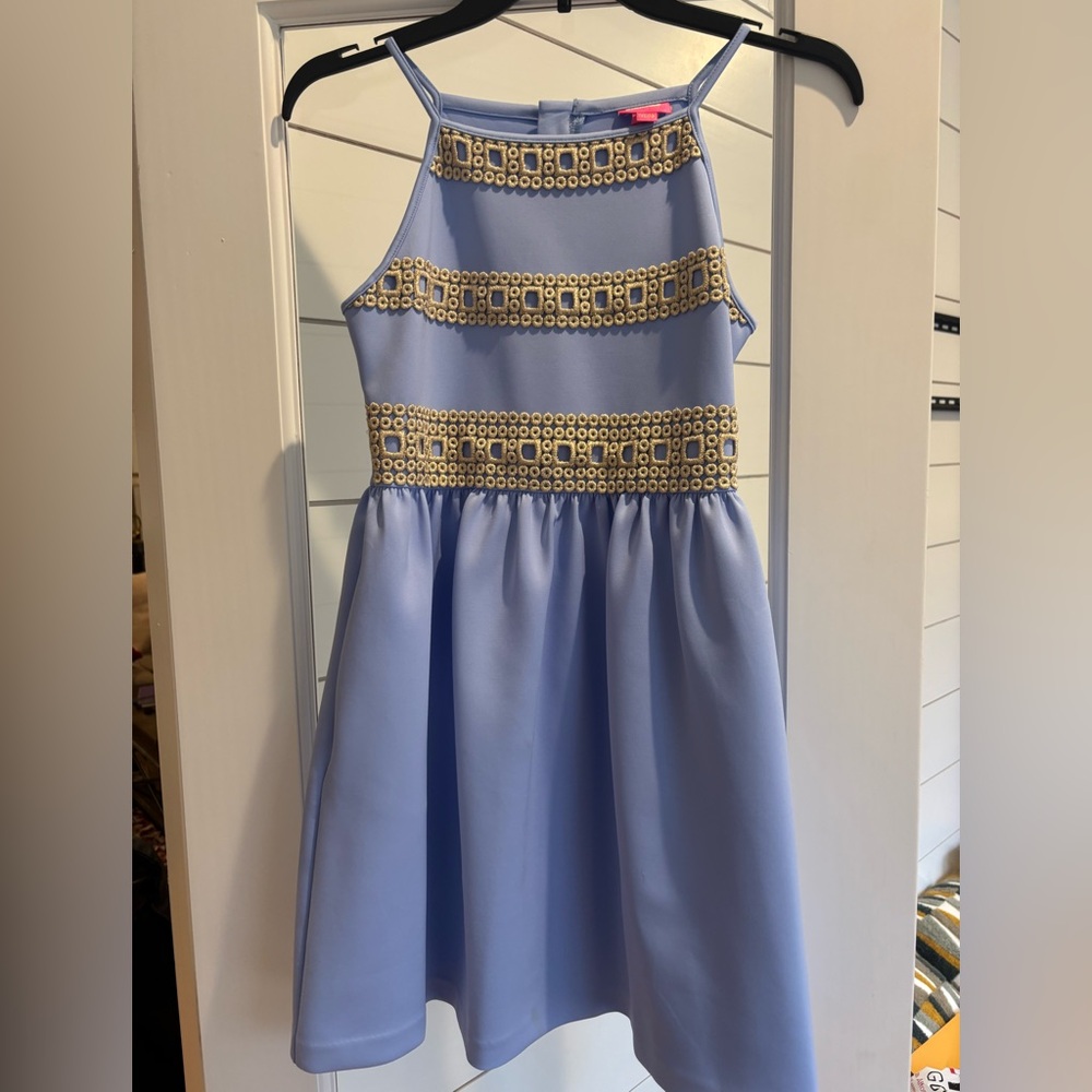 Lilly Pulitzer Kids XL Blue Kids Dress with Gold
